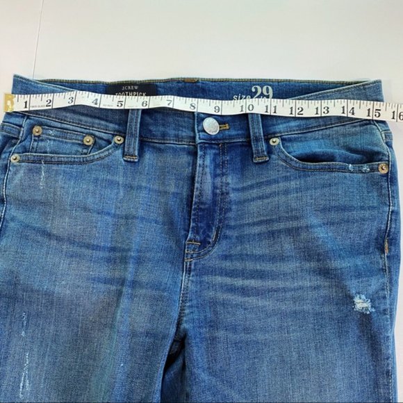 J Crew Cone Denim Toothpick Jeans Skinny Fit Sz 29 - Picture 4 of 8